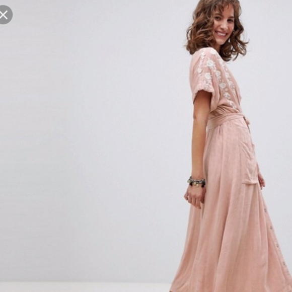 Free People Light Pink Midi Dress - New - Picture 3 of 8